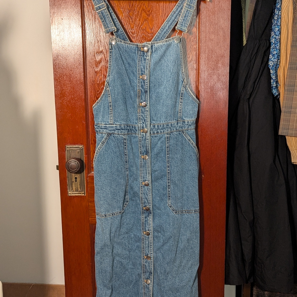 H&M Blue Denim Midi Dress